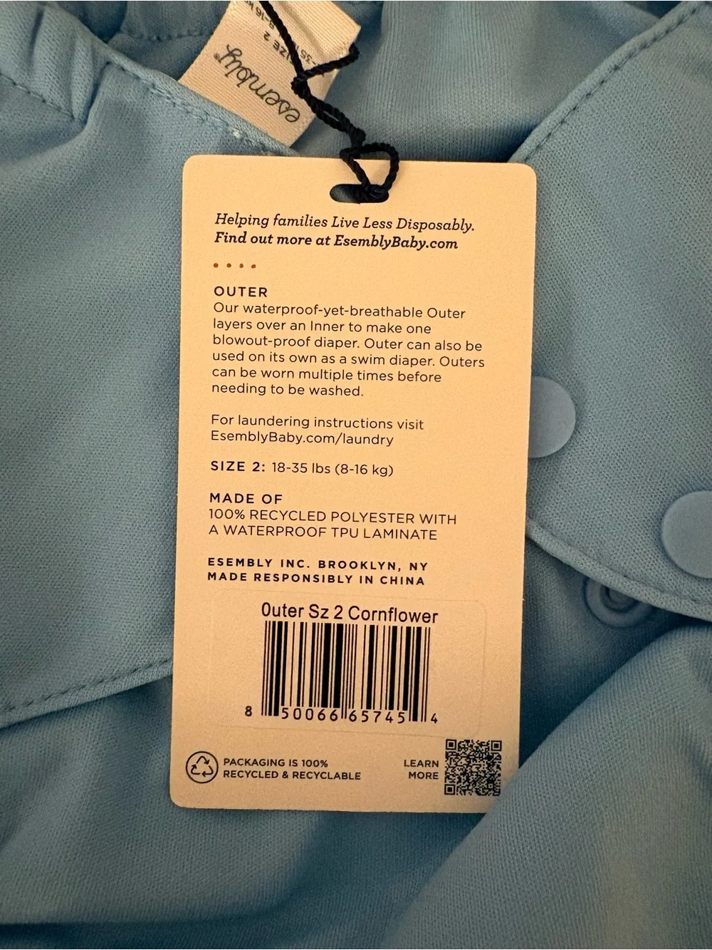 Esembly Cloth Diaper Waterproof Cover/Outer - NTW